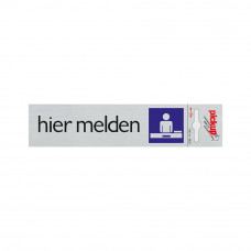 BORD ALULOOK HIER MELDEN 165X44 MM ZELFKLEVEND