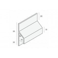 TRIM/KRAAL AANSLUITPROFIEL 17MM KERALIT STEENROODCLASSIC NERF LENGTE 6
