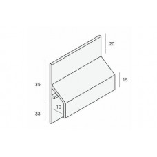 TRIM/KRAAL AANSLUITPR.10MM KERALIT DAKR. WIJNROODCLASSIC NERF LENGTE 6