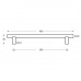 DEURGREEP PER STUK T-VORM 400X65X20 HART OP HART 300MM RVS