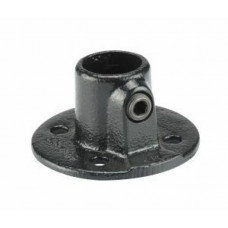 KOPPELSTUK ZWART Ø28MM VOETPLAAT ROND