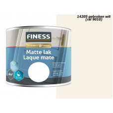 FINESS MATTE LAK WATERBASIS ACRYL BI 250ML 14205 GEBROKEN WIT (RAL 901