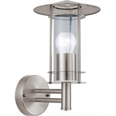 BUITEN-WANDLAMP/1 E27 RVS/HELDER 'LISIO'