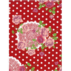 DOTS & FLOWERS RED 45X2