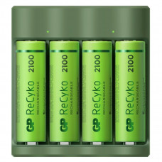 USB BATTERIJLADER GP B421 4 X RECYKO AA 2100 MAH