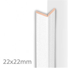 KNIKLIJST STUCCO WHITE (2600X22X22)