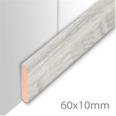 PLINT EMBOSSED ZILVER (2600X10X60)