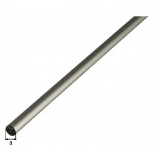 RONDE STANG ALU ZILVER 8/1M