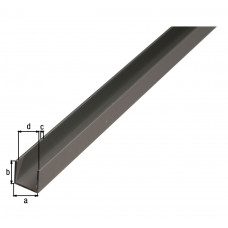 U-PROFIEL,ALU ZILVER,8X10X8/1M
