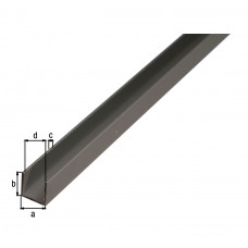U-PROFIELALU,ZILVER10X20X10/1M