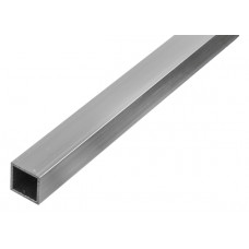VIERKANTE BUIS,ALU ZILV,20X20X1,5/2,6M
