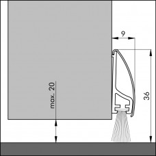 TOCHTPROFIEL/DORPELPROFIEL INOX DE LUXE
