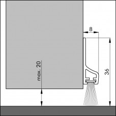 TOCHTPROFIEL/DORPELPROFIEL PDS 3B TRANSPARANT 100 (DECO & COMFORT)