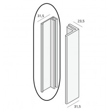 BASIS ALUMINIUM EINDPROFIEL ALUMINIUM LENGTE 4M