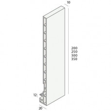 KERALIT DAKRANDPANEEL 350MM WIT CLASSIC NERF LENGTE 6M