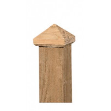 PAALORNAMENT PIRAMIDE 9 X 9 CM HOUT.