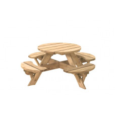 KINDERPICKNICKTAFEL ROND JIMMY, DOORSNEDE BLAD 63 CM.