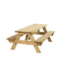 PICKNICKTAFEL BOBITO, 42 MM DIK, BLADMAAT 220 X 71 CM.