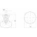 KNOP PADDENSTOEL 30MM SMEEDIJZER ZWART