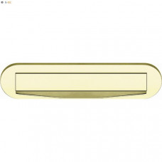 BRIEFPLAAT OVAAL 330X80MM GOLD BIOV