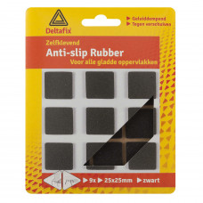 ANTI-SLIP RUBBER ZWART 25X25MM