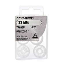 CLOSETBUFFERS 22MM TRANSP. 4ST