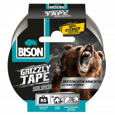 BISON GRIZZLY TAPE ZILVER ROL 10M*6 NLFR
