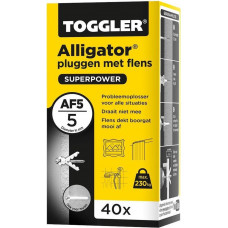 ALLIGATOR PLUG MET FLENS (GEEL) ø6MM AF 6 (40ST.)