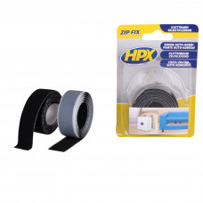 ZIP FIX KLITTENBAND (HAAK+LUS) - ZWART 2 X 20MM X 1M