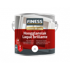 FINESS HOOGGLANSLAK 250 ML 14205 RAL 9010 ZUIVER WIT